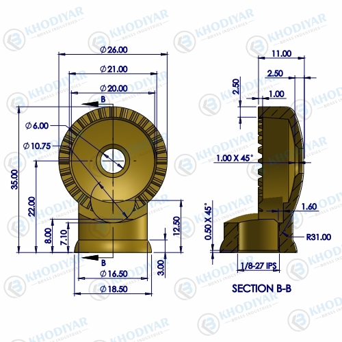 BRASS TEETH SWIVEL